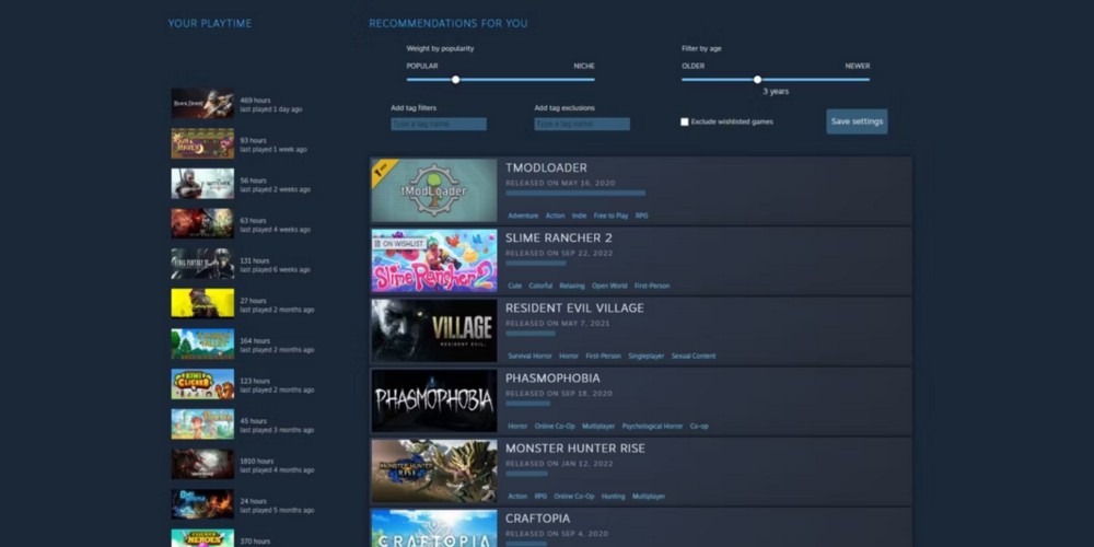 Jak najít perfektní hru pomocí Steam Interactive Recommender - How-to 