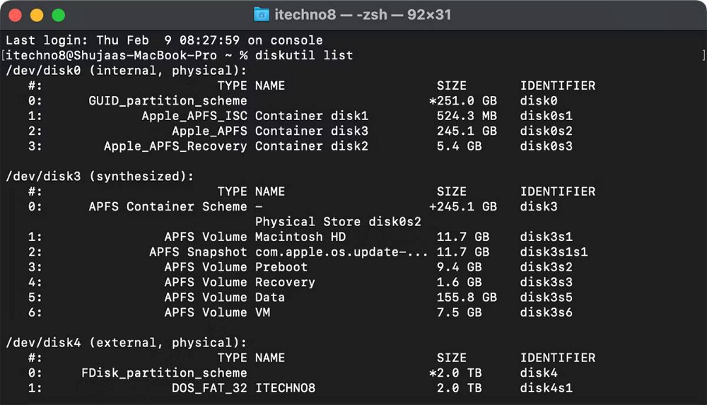 Naformátujte externí úložnou jednotku v macOS - Mac 