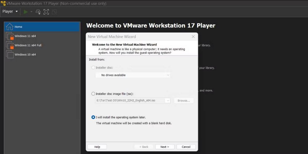 Nainstalujte Windows 11 do VMware Workstation 17 Player - Windows 