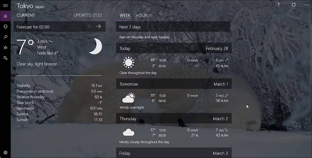 Nejlepší aplikace pro počasí pro Windows 10 a Windows 11 - Windows 