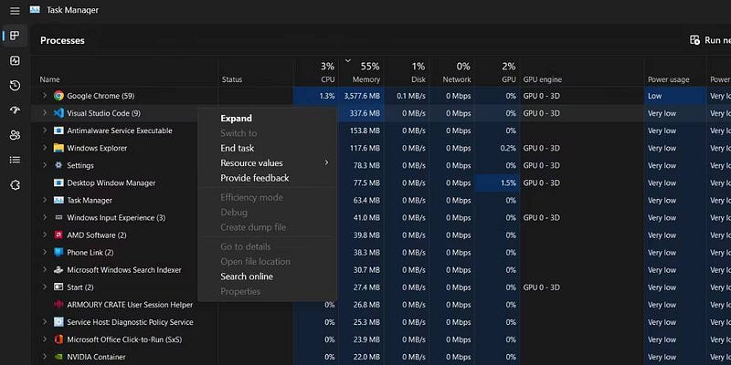 Jak opravit pády kódu Visual Studio ve Windows 11 - Windows 