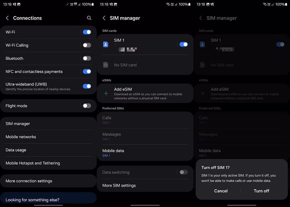 Android |  Není registrován v síti 3 |  1rmeVafzTQoZ5mDQ FnTZwQ DzTechs