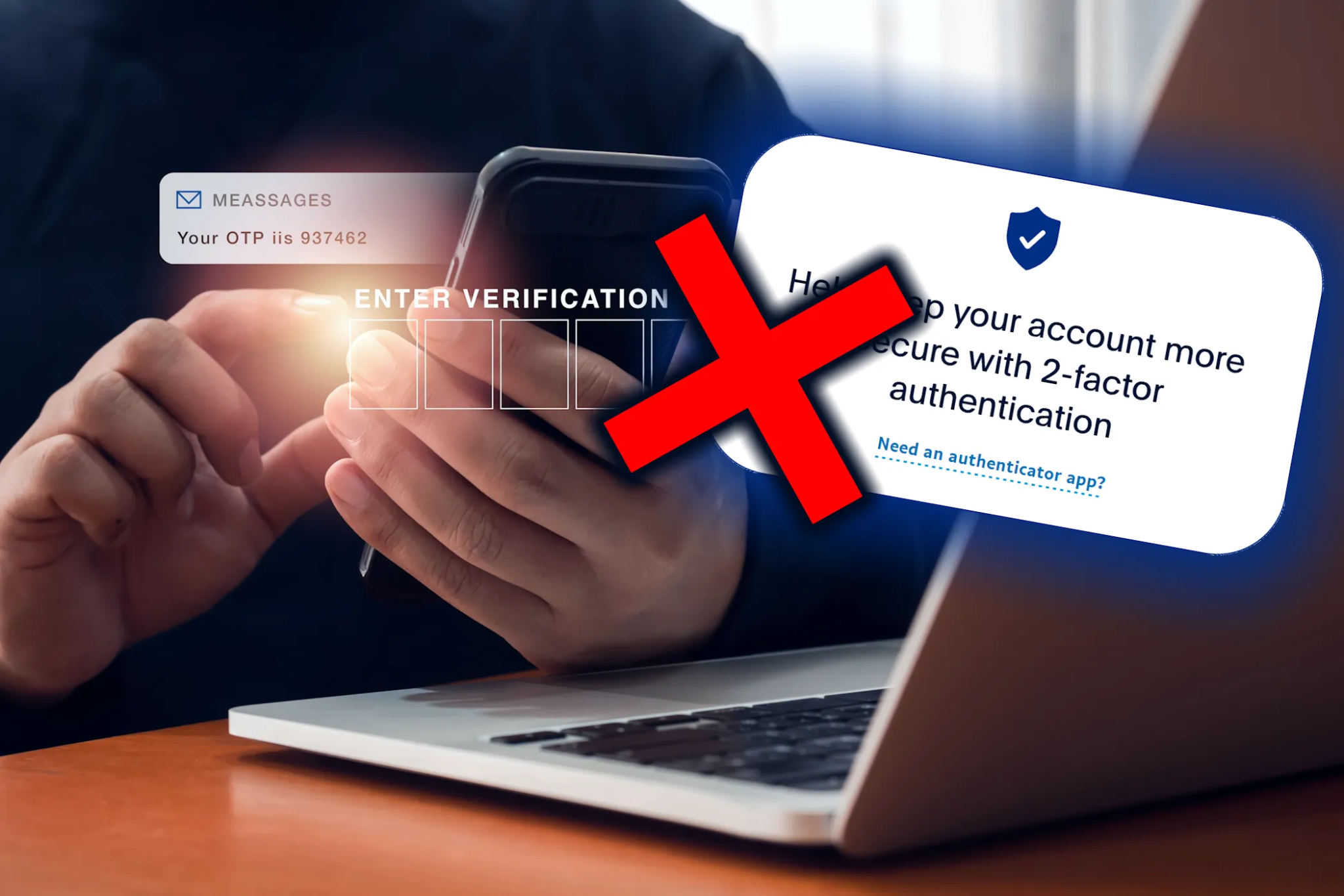 Osoba, která dostává nesprávné 2FA SMS se znaménkem ověření PayPal.