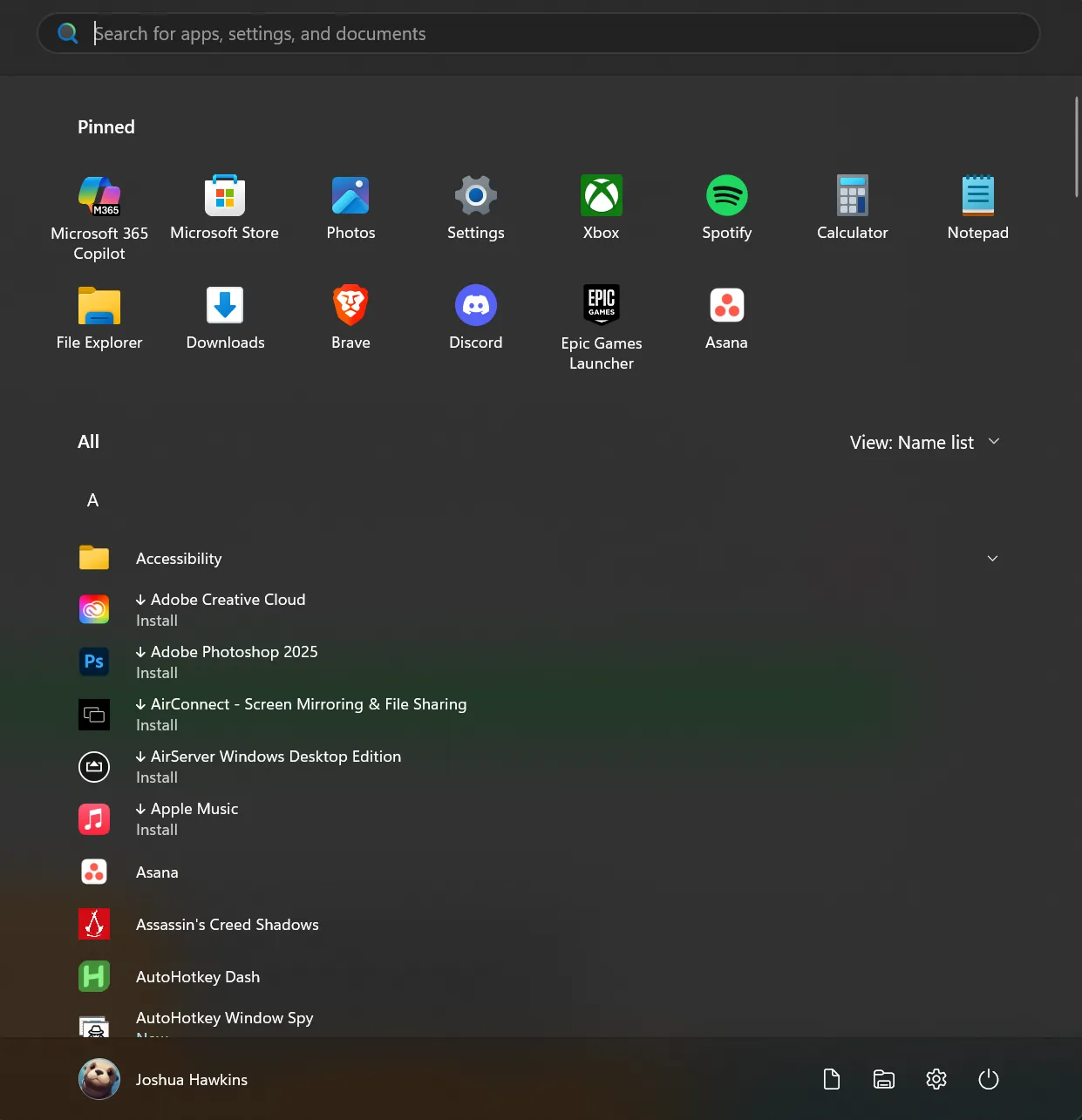 Změny nabídky Start v Insider Windows 11