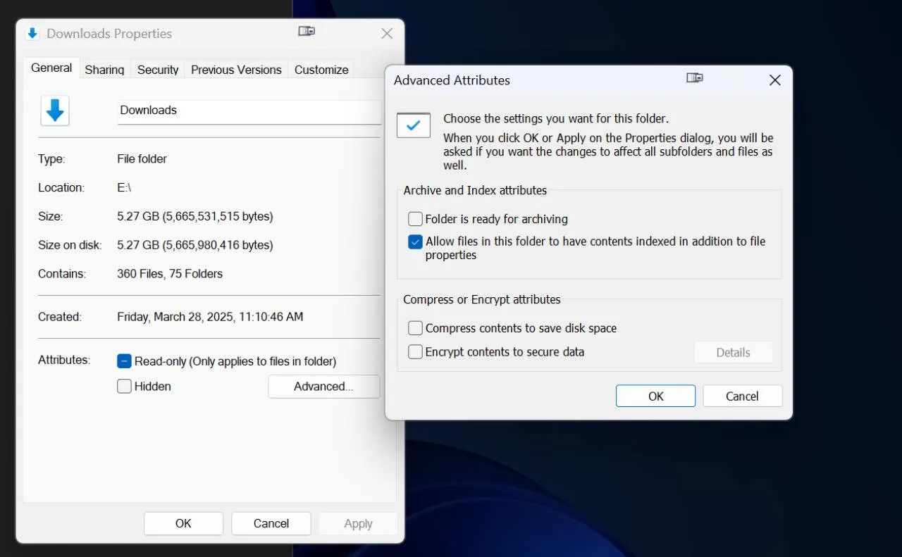 Možnost komprese souboru v průzkumníku souborů v systému Windows 11 -Control