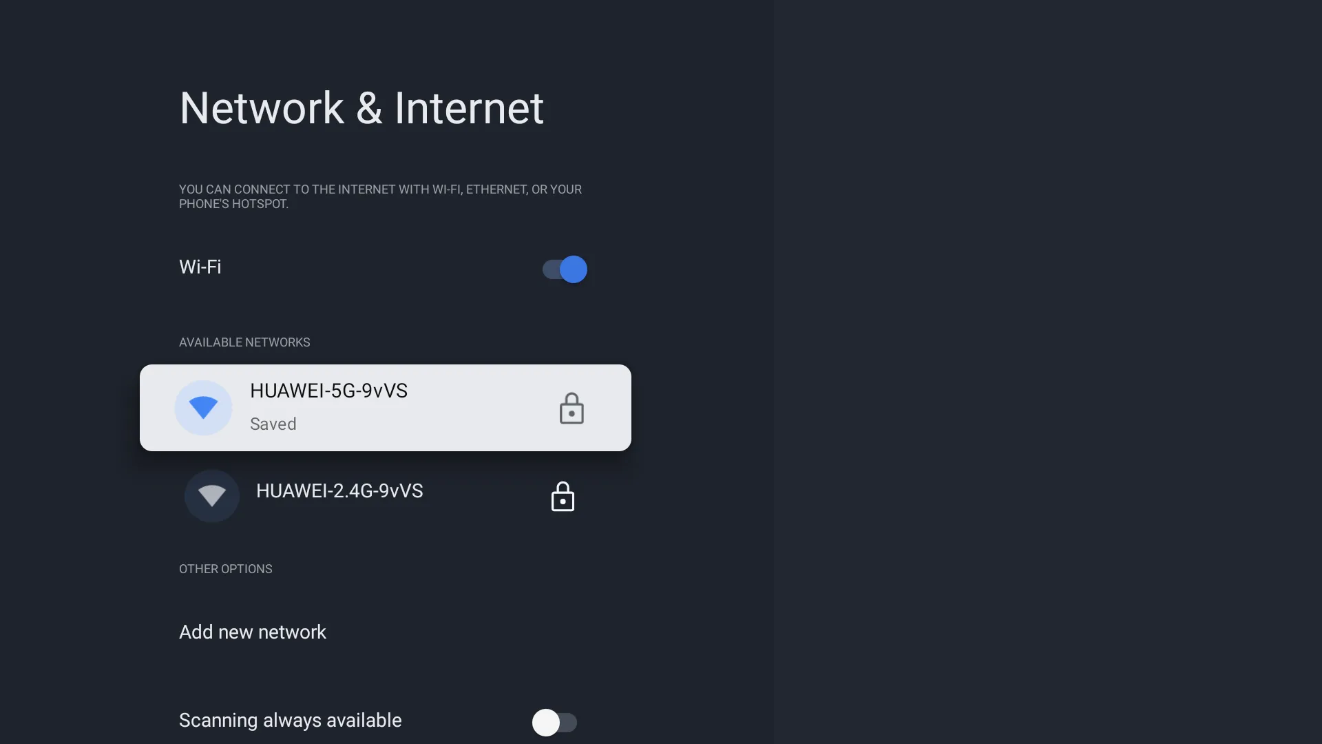 Použijte frekvenční rozsah 5 GHz na připojení chytré televize