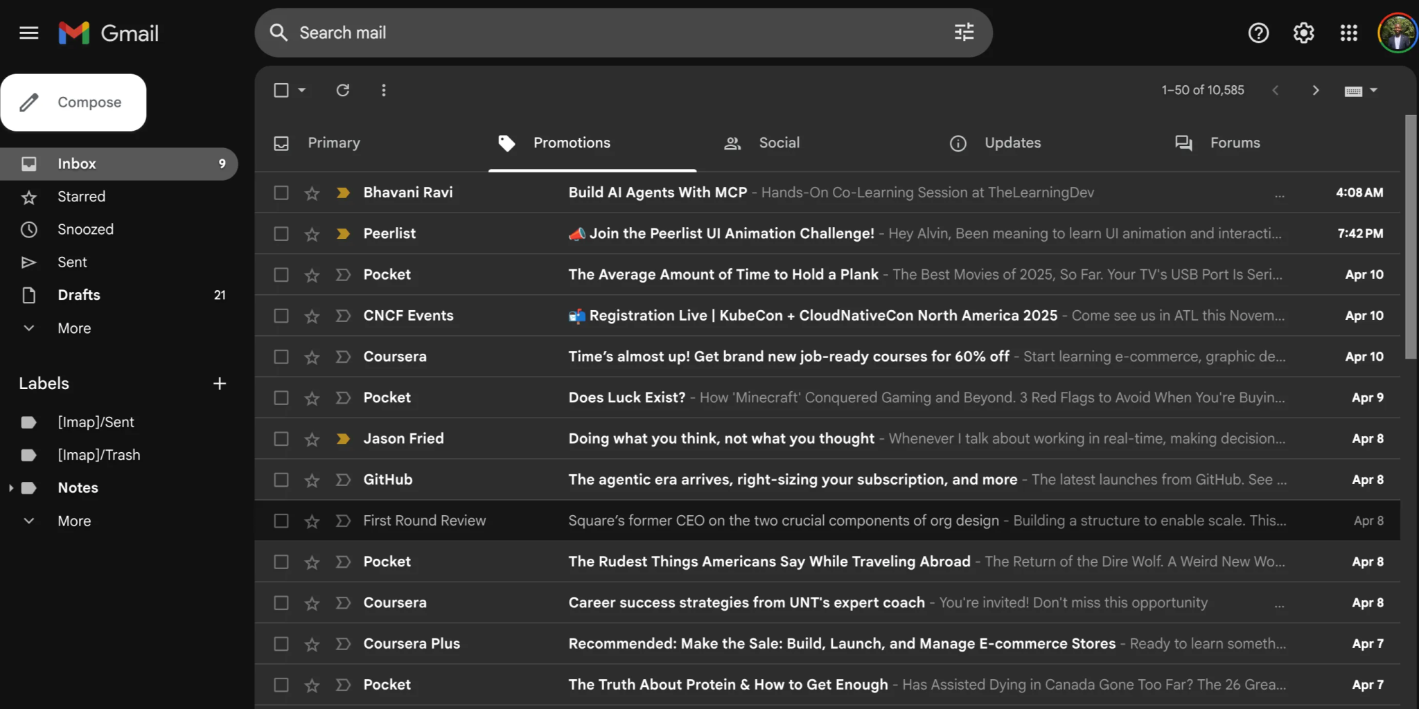 Gmail -interface