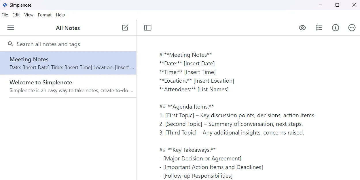 SimpleNote-Windows