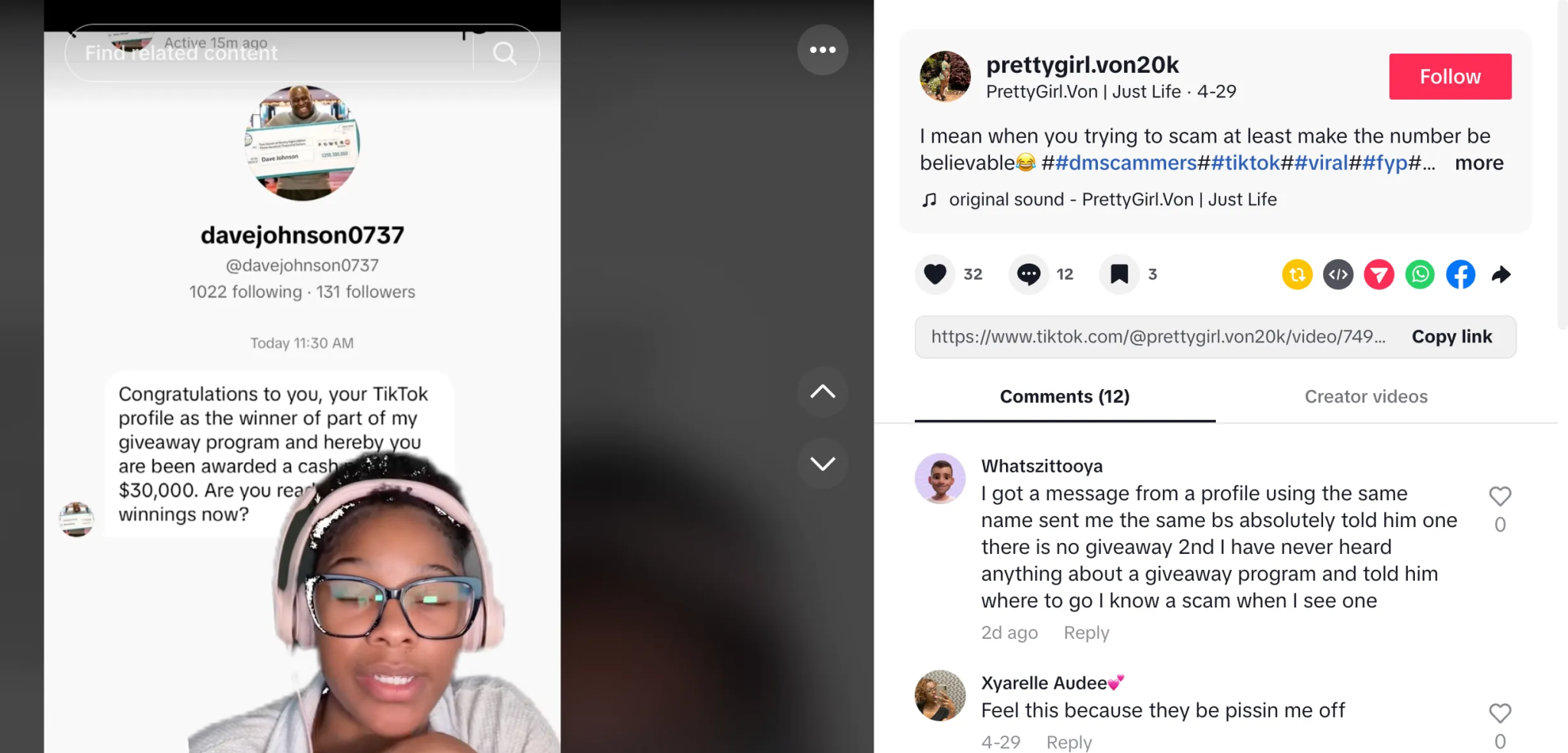 Tvůrce obsahu Tiktok hovoří o procesu podvodu cen
