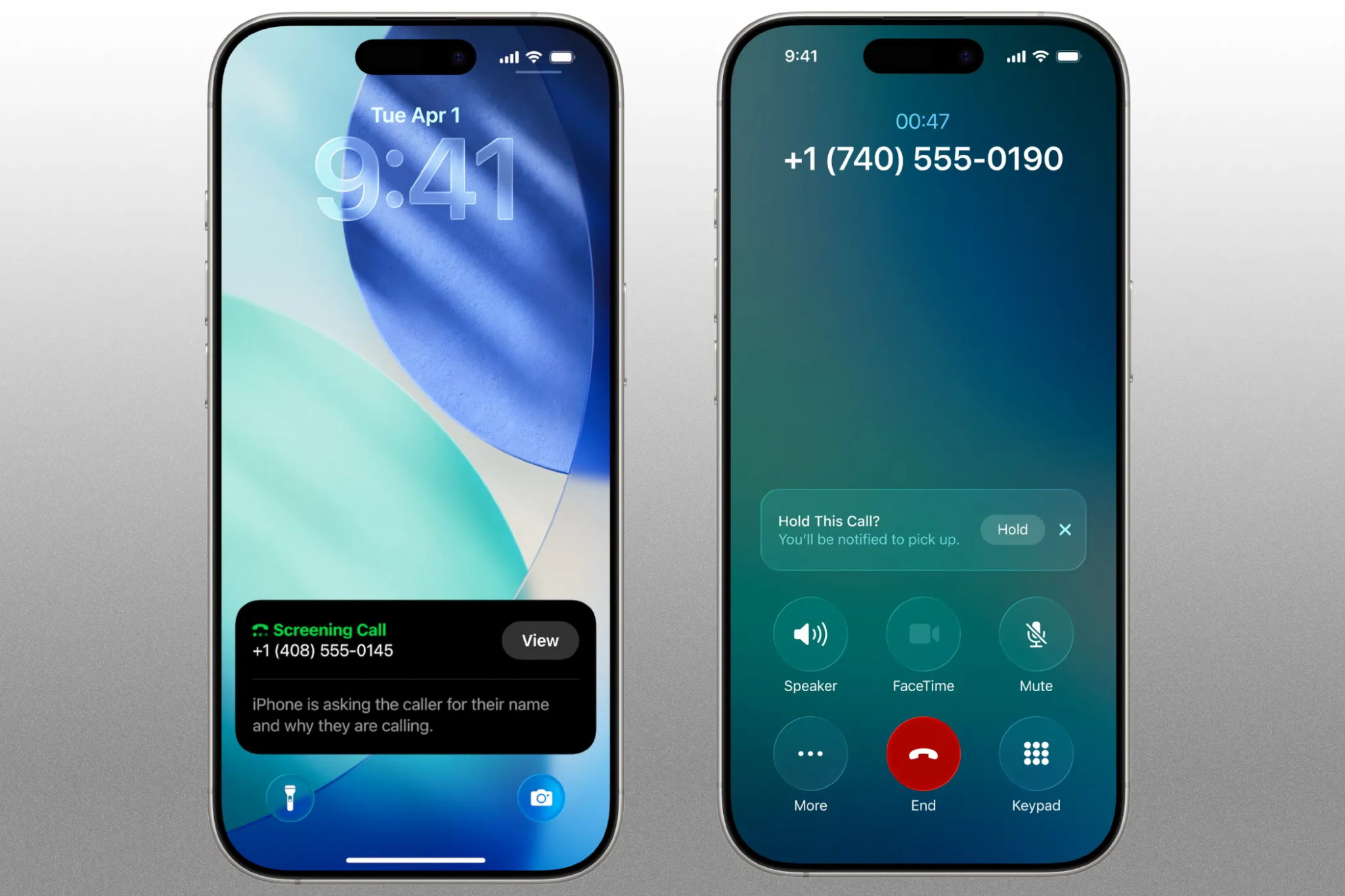 Funkce volání a sledování asistenta na iPhone