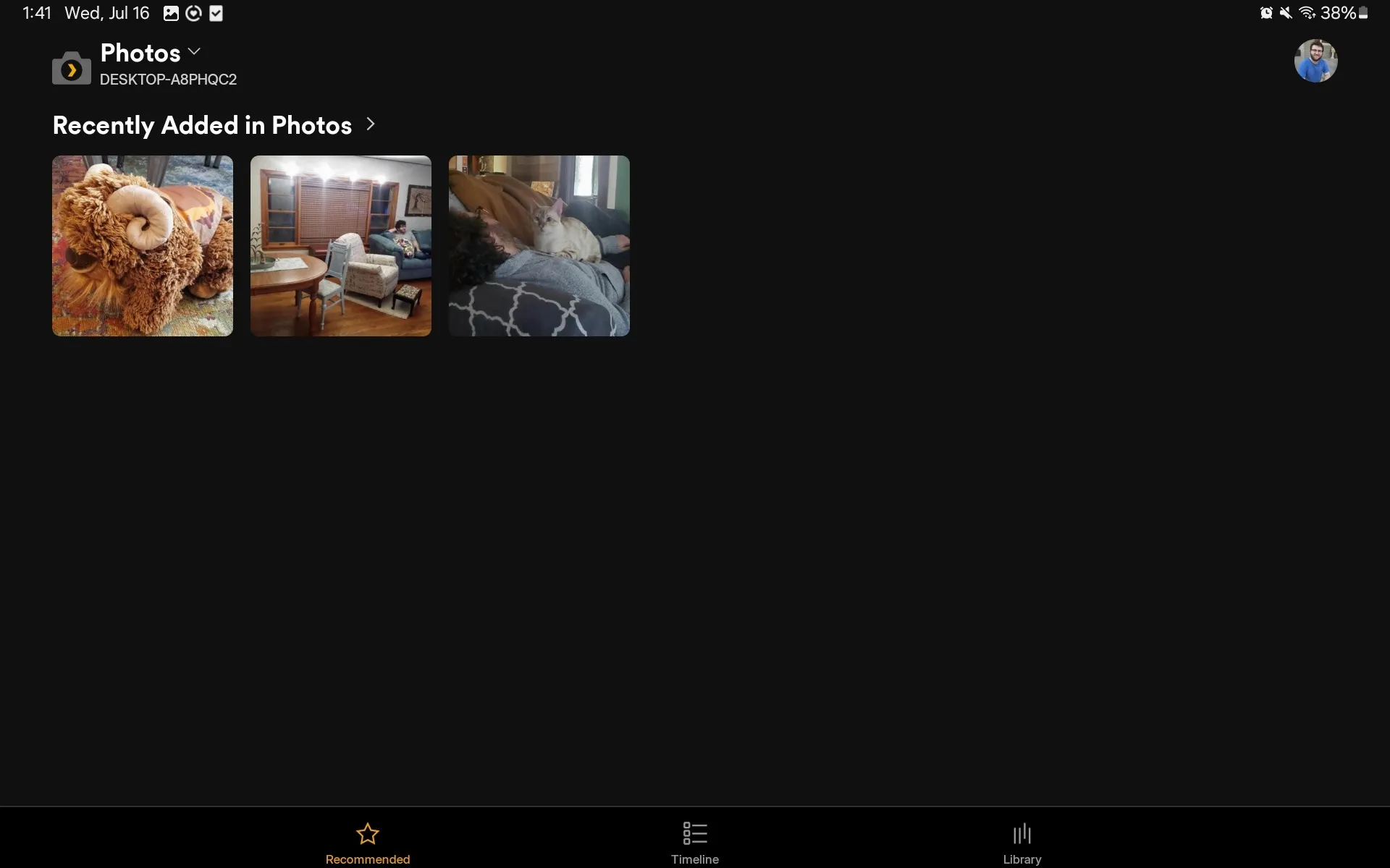 Přístup do knihovny s fotografiemi na Plex Photos -App