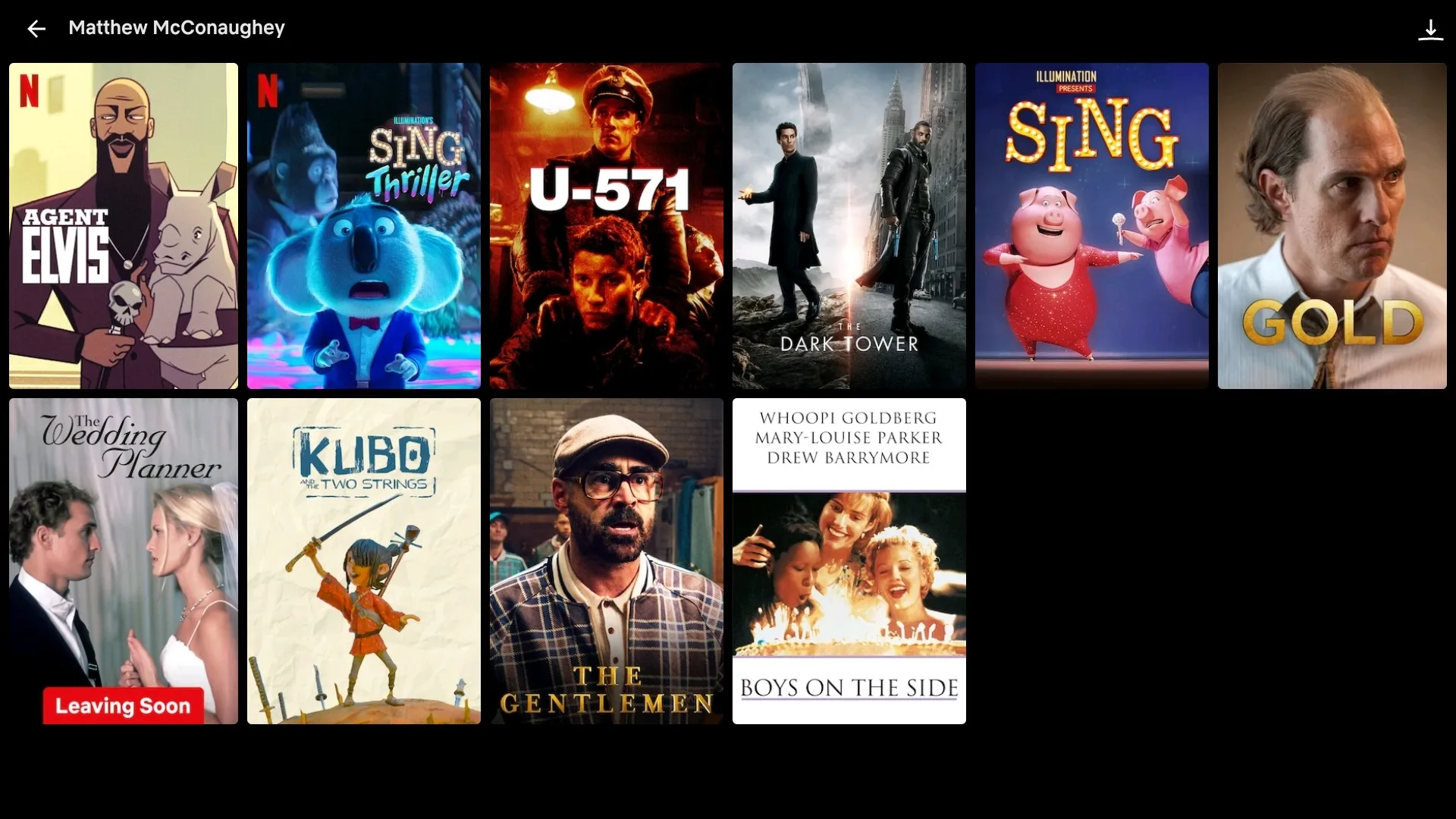 Dostupný obsah na Netflixu v hlavní roli Matthew McConaughey