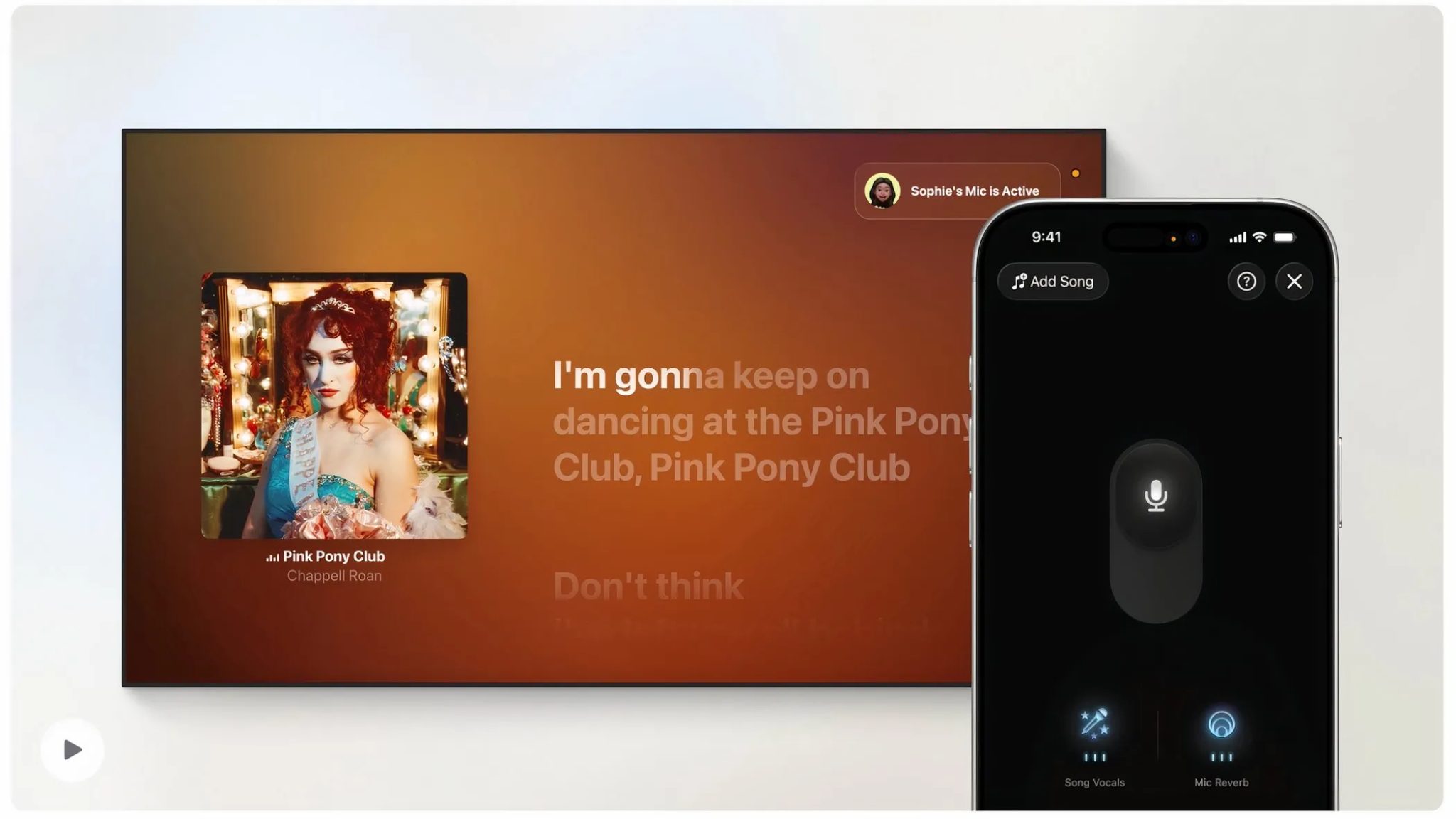 Apple Music zpívá aktualizaci na Apple TV v TVOS 26