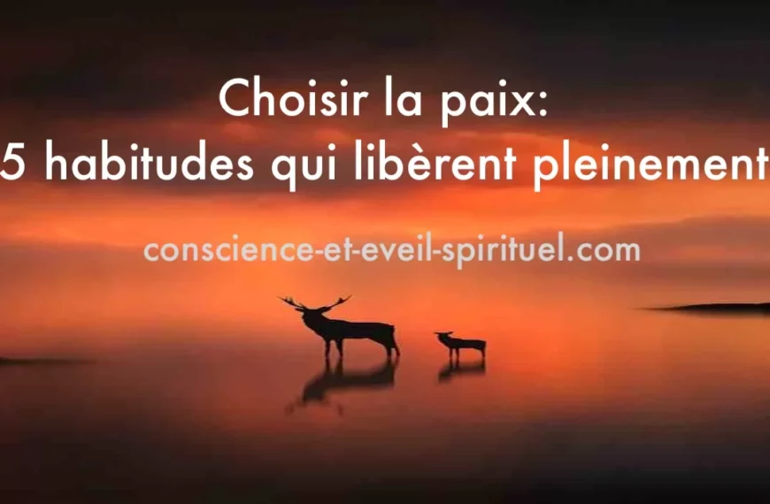 Volba míru: 5 návyků, které jsou plně osvobozující