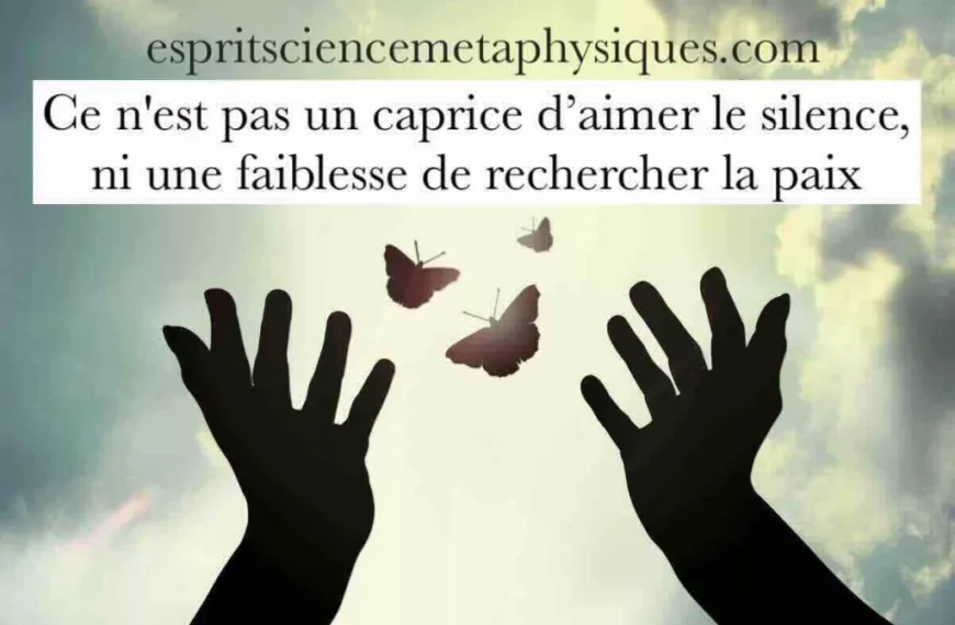 Není rozmar milovat ticho, ani slabost hledat mír